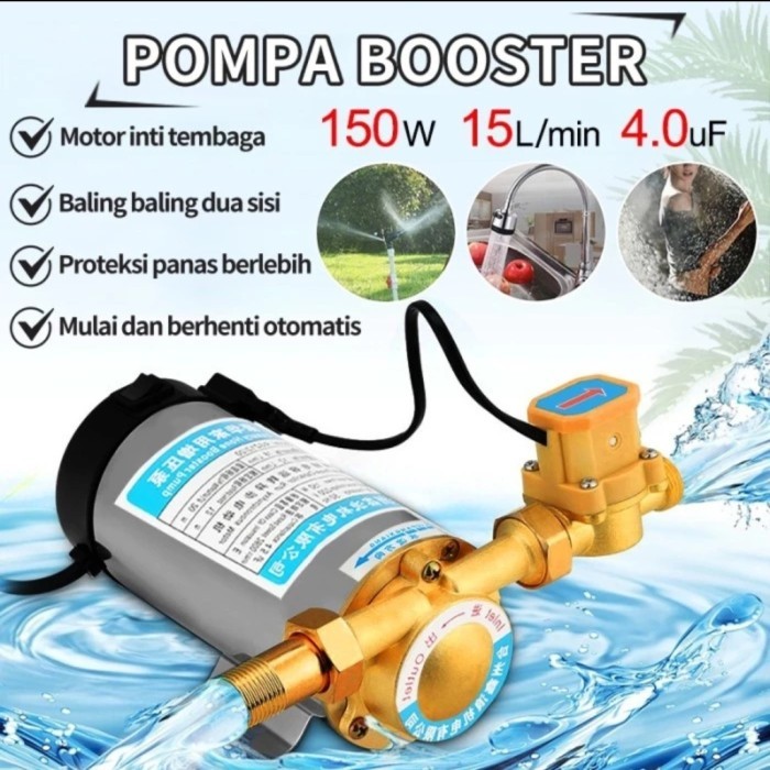 Pompa dorong mini booster 150watt 220V pompa dorong 150 watt