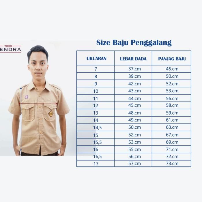 Baju Pramuka Penggalang Tangan Panjang Polos Tanpa Logo