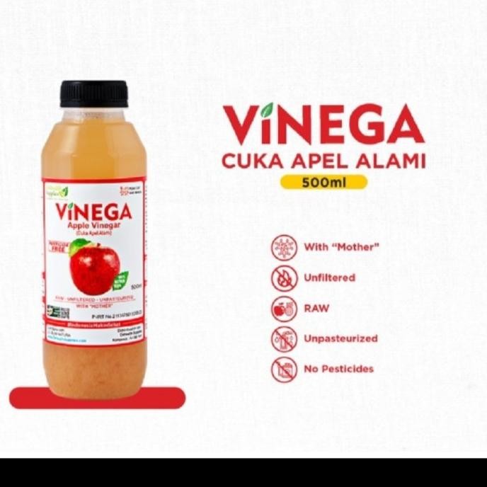 

TERMURAH VINEGA APPLE CIDER FINEGAR WITH THE MOTHER 500 ML