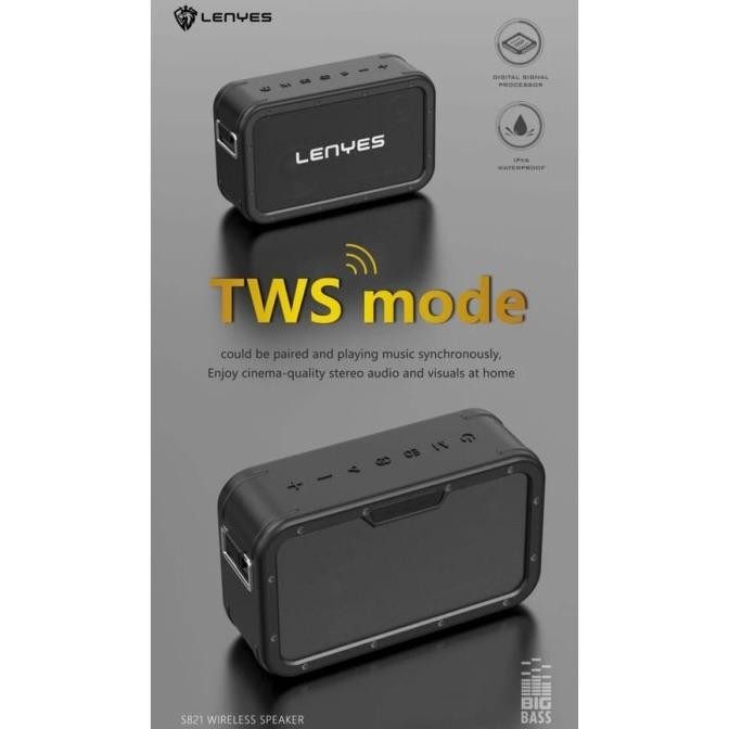 Silahkan Order] LENYES S821 120W ROYAL BASS SPEAKER WIRELESS BLUETOOTH 5.0 DSP POWER S