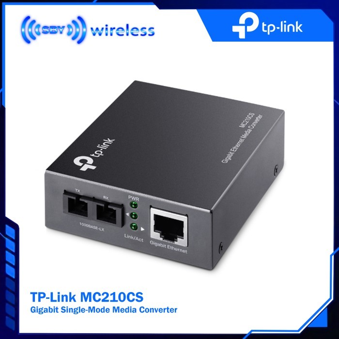 TPLINK MC210CS - Gigabit Single-Mode Media Converter Fo To LAN Gigabit