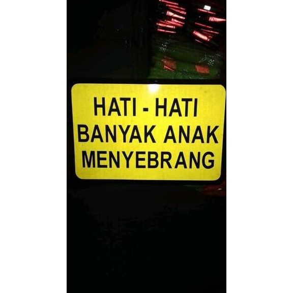 

Rambu custom 60cm design bebas