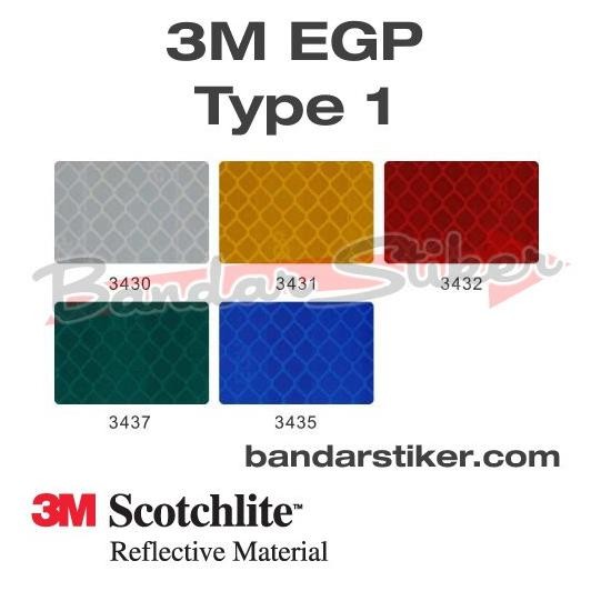 

3M Scotchlite EGP 3430 Prismatic Tipe 1 Stiker Rambu Reflektor ROLL