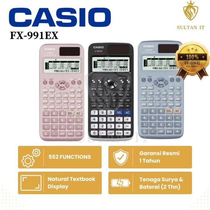 

TERMURAH - KALKULATOR SCIENTIFIC CASIO FX 991EX - Hitam Putih ORIGINAL