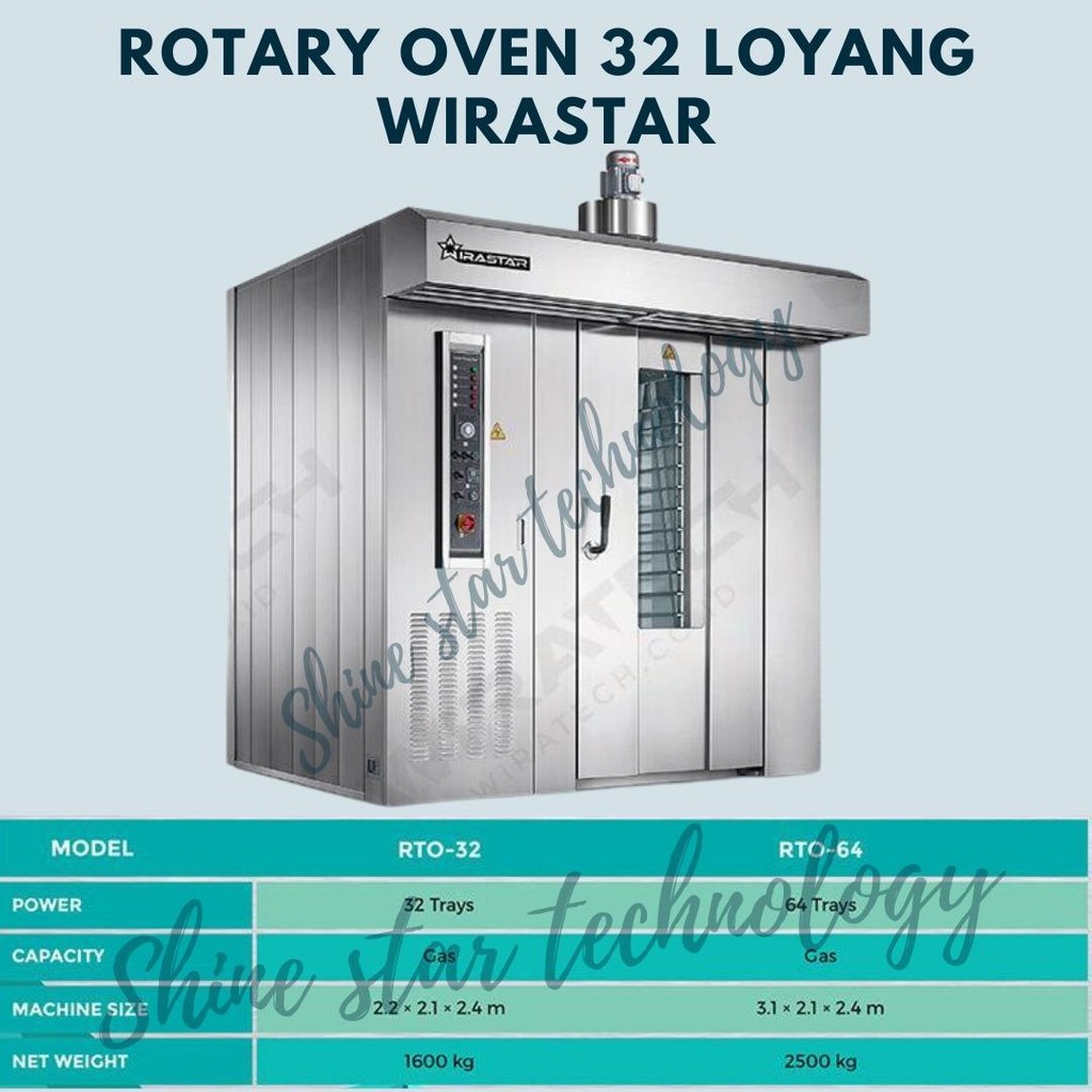 Mesin Oven Gas Rotary 32 Loyang ROTARY GAS OVEN 32 LOYANG RTO-32 WIRASTAR
