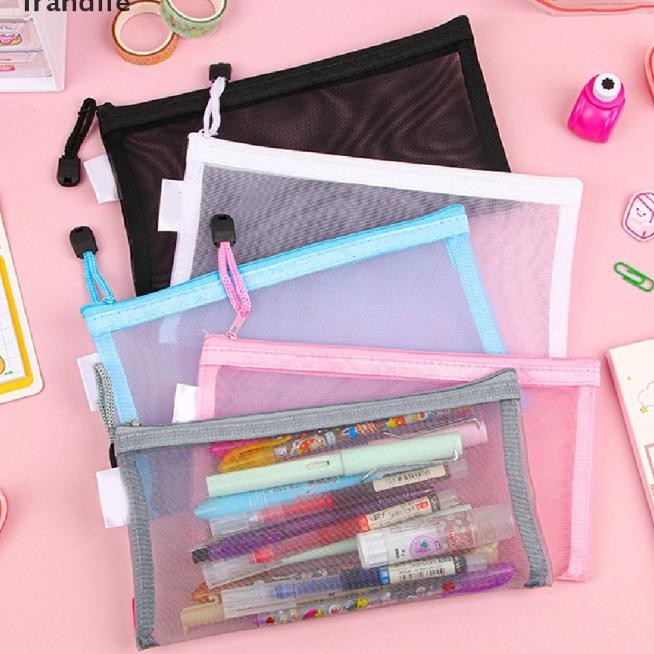 

FRANDLFE A4 A5 A6 MESH ZIPPER POUCH BENING TAS DOKUMEN BUKU FILE FOLDE