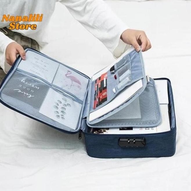 

TAS DOKUMEN TRAVEL BAG DOCUMENT STORAGE BOX DENGAN PASSWORD DOCUMENT