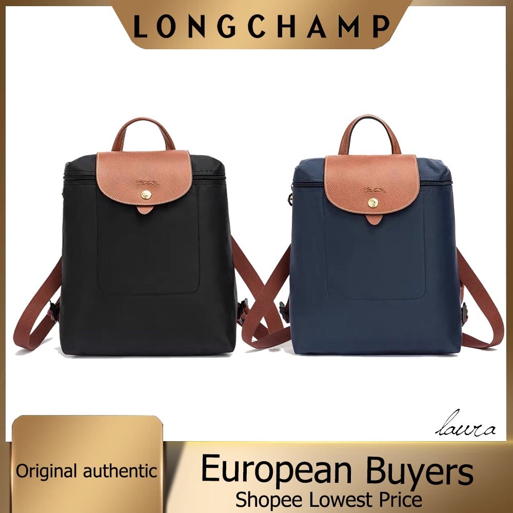 Tas Ransel Longchamp 70th Anniversary 1699 619 Asli Tas Ransel Nilon Tahan Air yang Dapat Dilipat |C
