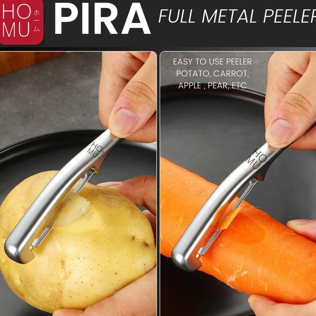 Homu Pira Full Metal Peeler Knife Gupas Kulit Stainle