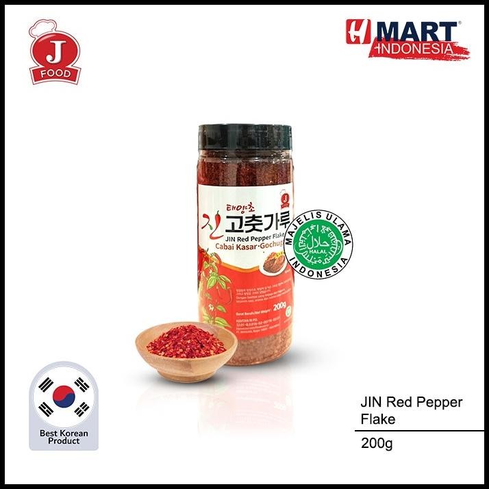 

Jin Red Pepper Flake - Cabai Kasar Korea - Gochugaru 200G