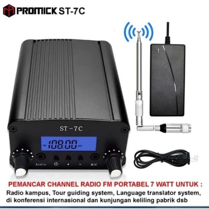 Pemancar Radio FM Transmitter analog digital 7 watt promick