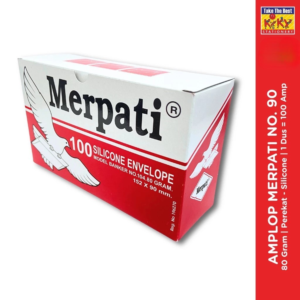 

Amplop Merpati No. 104 - 80 GRAM Silicone (Perekat) - 100