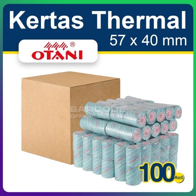 

Terlaris ( 1 DUS ) KERTAS PRINTER BLUETOOTH 57 x 40 - 57x40 THERMAL OTANI HITAM SALE