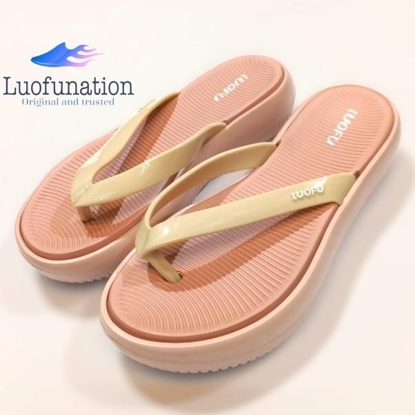 Luofu E 7204 - E01Ws Size 36-40 L Sandal Jepit Tebal Jelly Wanita