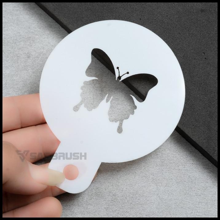 

TERBARU STENCIL MOTIF BUTTERFLY ATAU KUPU KUPU UKURAN 8X8 CM !!