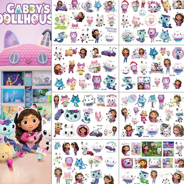 

gaby's toy house tattoo stickers waterproof cute sticker anime birthday party supplies decoration for kids women men gift