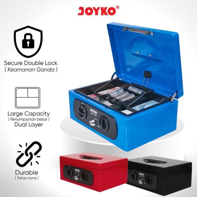 

Cash Box Joyko CB-27A Kotak Uang Size 27,3 cm x 20,4 cm x 11,7 cm