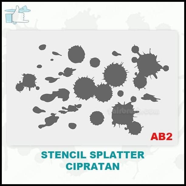 

TERMURAH STENCIL SPLATTER / STENCIL CIPRATAN / CETAKAN GAMBAR AB2 !!!!!