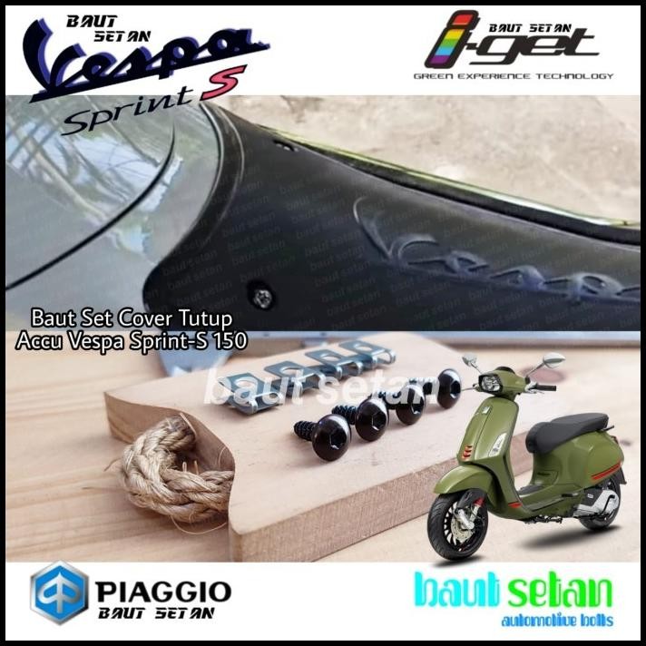 TERBARU BAUT SET COVER TUTUP AKI VESPA MATIC SPRINT-S 150