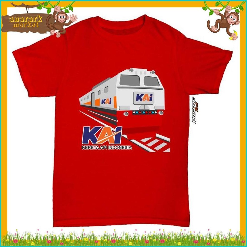 Baju Kaos Anak Kereta Api Kai Laki Perempuan Positif Merch (Lagi Viral)