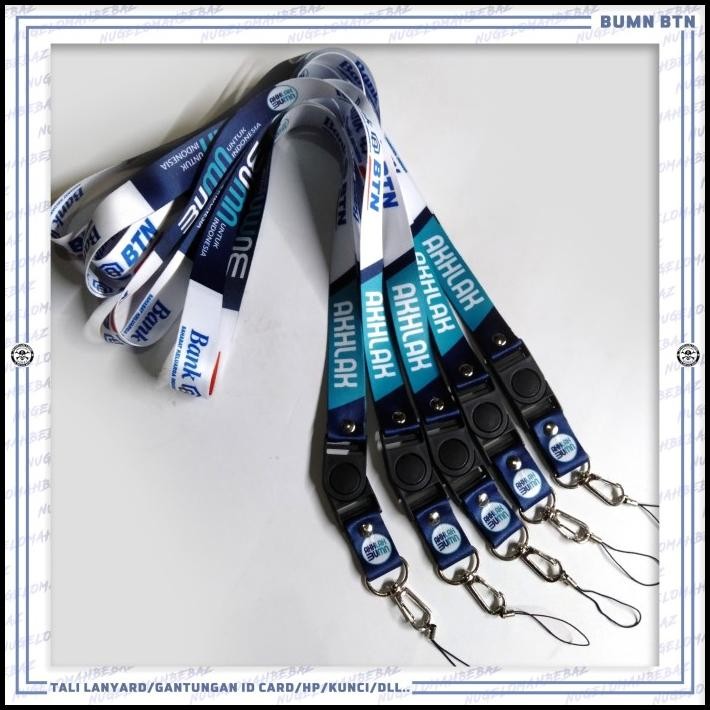 

DISKON TALI LANYARD GANTUNGAN ID CARD/HP/KUNCI DLL... BUMN BANK BTN !!!!