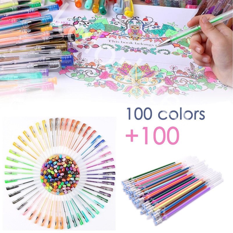 

Set Pena Gel 100 Warna Pena Alat Tulis Gambar Perlengkapan Seni + Isi Ulang 100 |HWjbs44h|