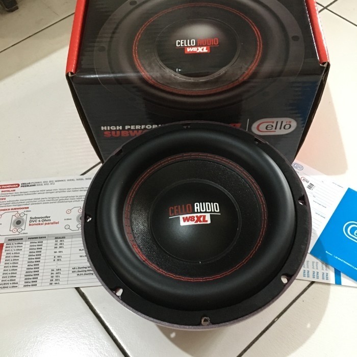 TERBARU - Subwoofer Cello W8XL monster subwoofer 8 inch dvc 4 ohm