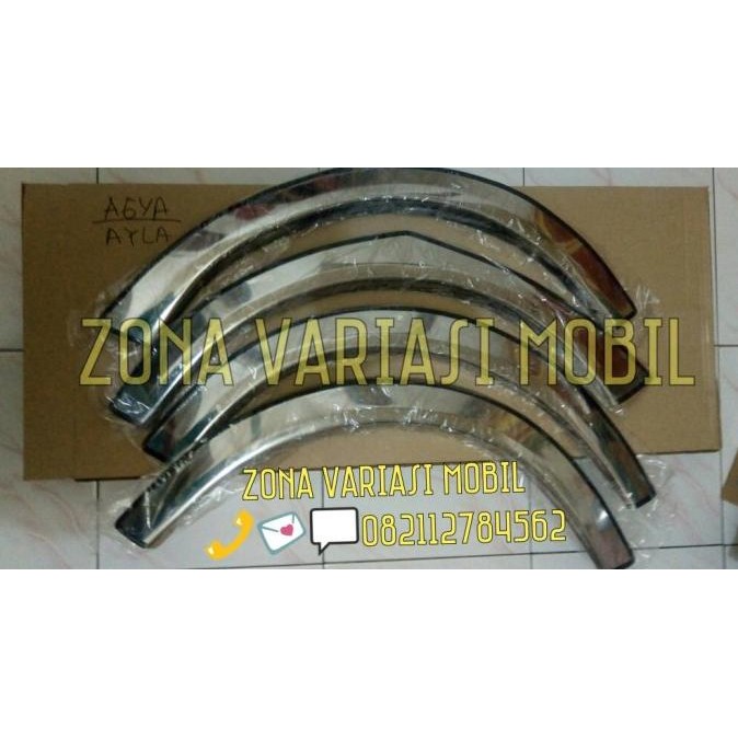 Spackboard / Fender Trim / Over Fender Agya Ayla Stainless Tebal