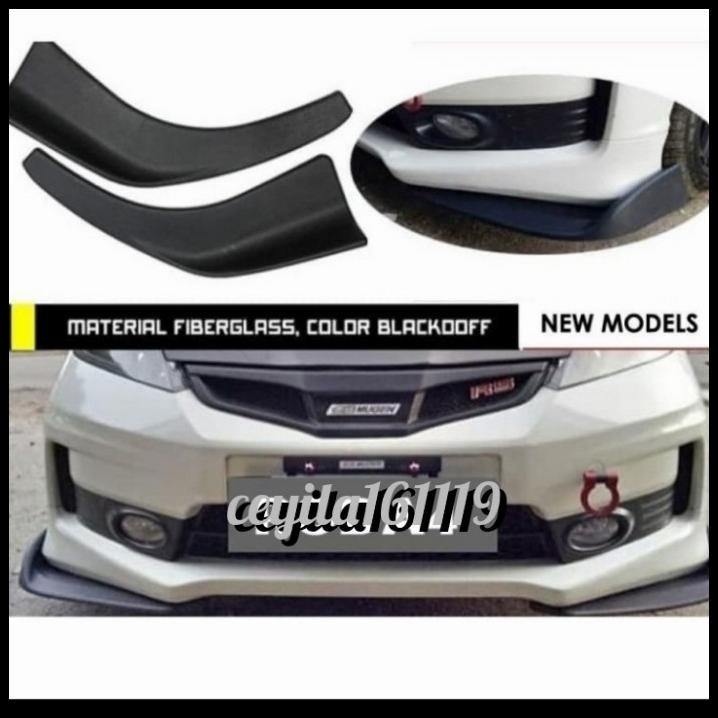 HOT DEAL WINGLET LIPS BUMPER DIFFUSER DEPAN MOBIL ALL NEW JAZZ 