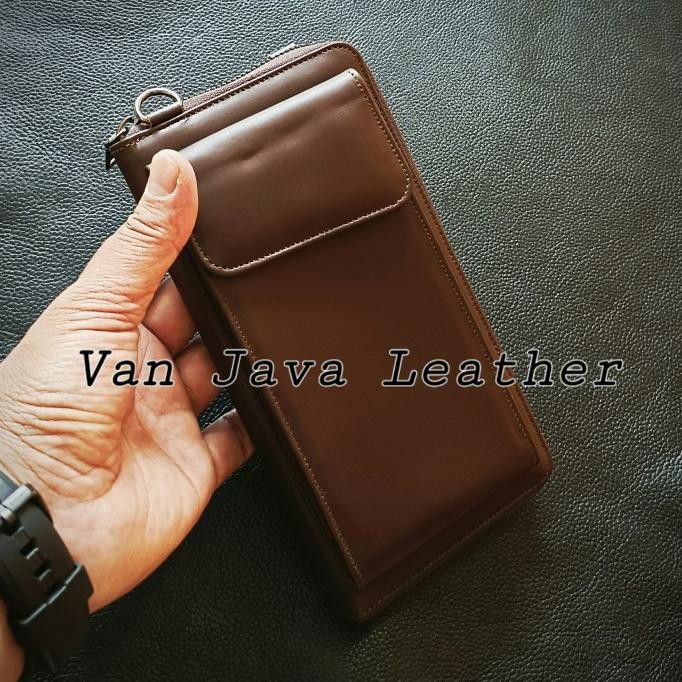 original-tas hp selempang-kulit asli-pria-wanita-sling bag-dompet hp