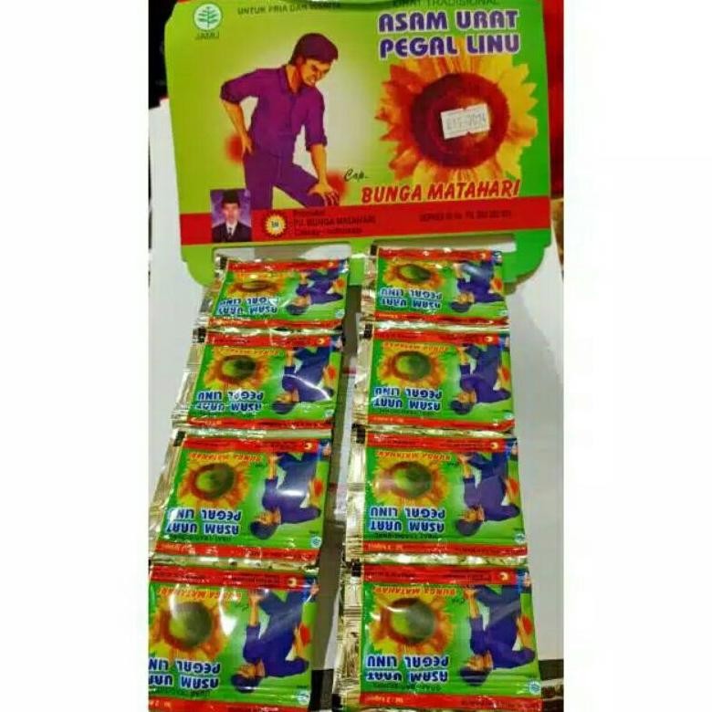 

Terlaris Jamu Asam Urat Pegal Linu Cap Bunga Matahari 20 Sachet @ 2 Kapsul Terlaris