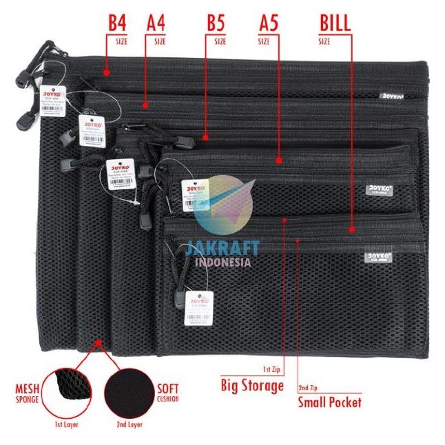 

JAMINAN ASLI ZIPPER DOCUMENT BAG B4 JOYKO DCB-49 LAPTOP BUKU DOKUMEN