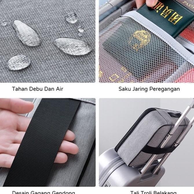 

[KODE. U63X] TAS DOKUMEN ANTI AIR PASSWORD TRAVEL BAG 3 LAYER PENYIMPA
