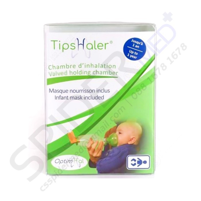 TIPSHALER INHALATION AERO SPACER CHAMBER INHALER ASMA - INFANT BAYI