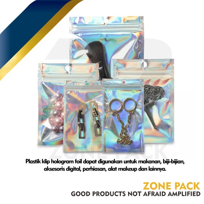 

Plastik Klip Hologram Flat Ziplock Hologram Foil Platik Klip