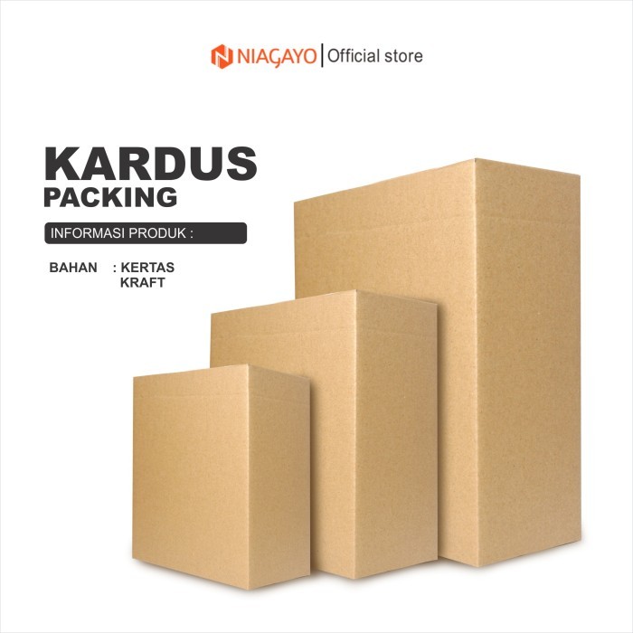 

Kardus Packing Box Packing Die Cut Coklat Polos Serbaguna Multi Fungsi