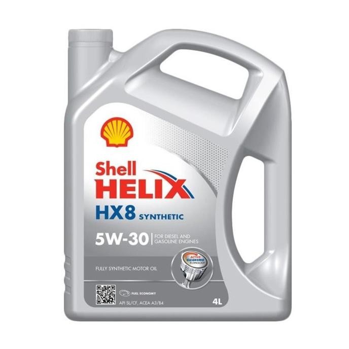 Oli mesin bensin diesel Shell Helix HX8 5W-30 SN PLUS 4 liter galon