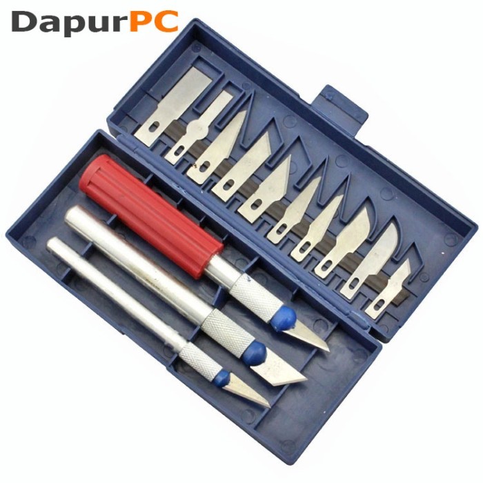

Pisau Alat Ukir 13 in 1 + 3 Pcs Handle