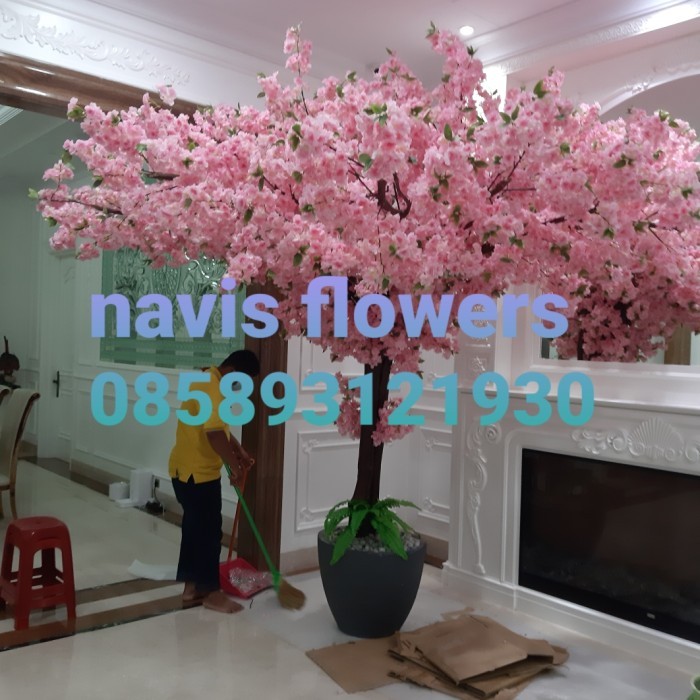 Julie - Pohon Sakura Plastik Artificial Bunga Besar Inpor