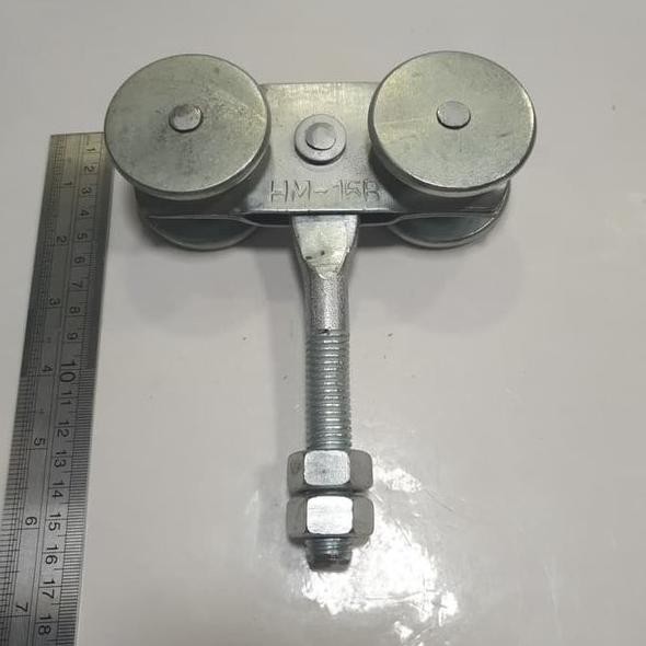 Roda Pintu Gantung Atas Double Wheel Henderson Original