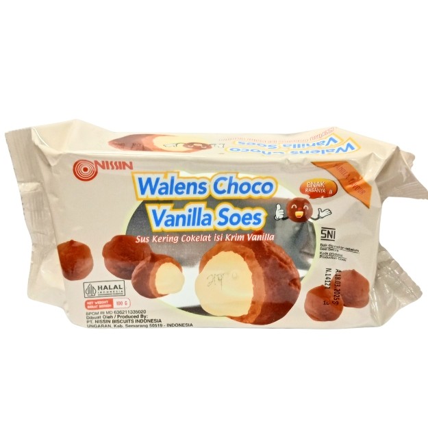 

S21920 NISSIN WALENS CHOCO VANILLA SOES BISCUIT 100GR MAJU BERSAMA (20250320)