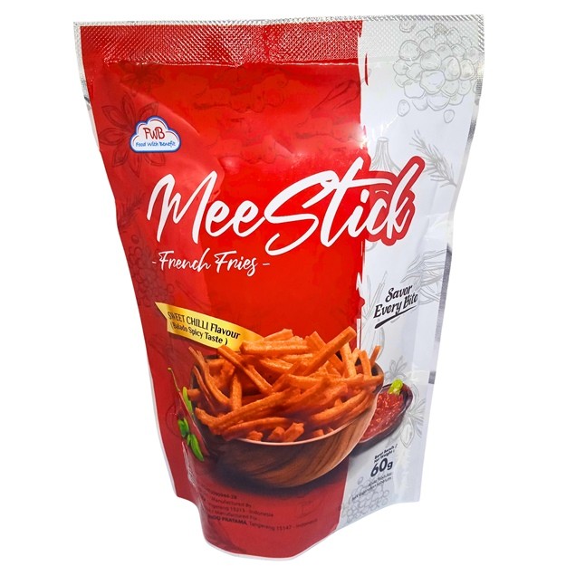 

S20551 FWB MEE STICK FRENCH FRIES SWEET CHILLI SNACK 60GR POUCH MAJU BERSAMA (20250426)
