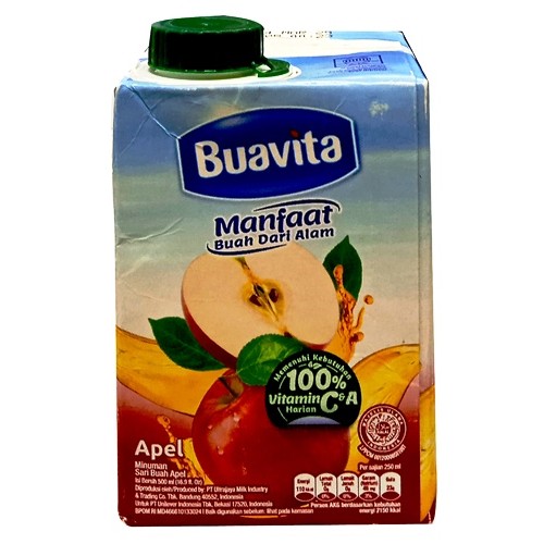 

S12854 JUICE BUAVITA 500ML APEL KOTAK MAJU BERSAMA