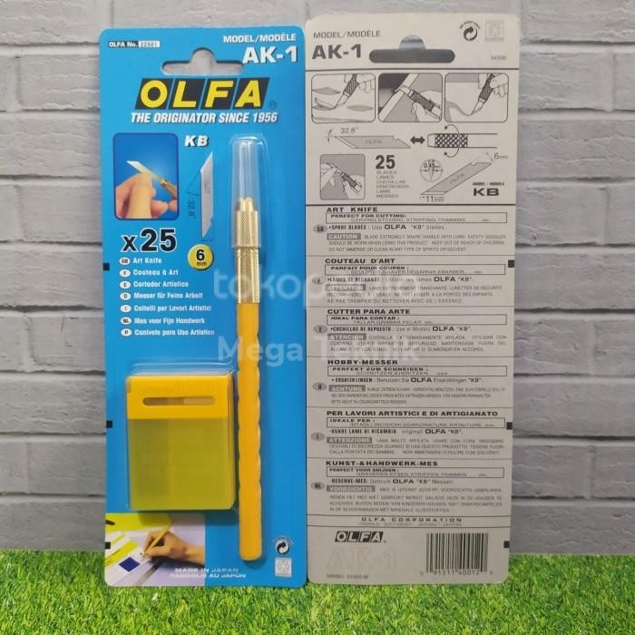 

Pisau Cutter Pen Ak-1 Olfa Art Knife With 25 Blades Original Japan