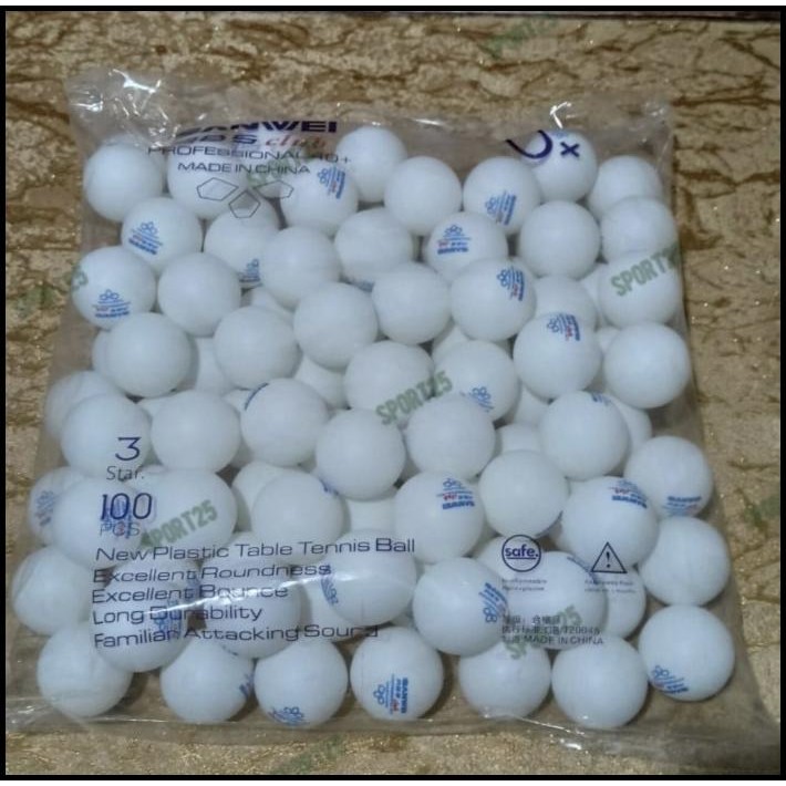 

Bola Pingpong Table Tennis Sanwei Abs Club 40+ Isi 100 Original