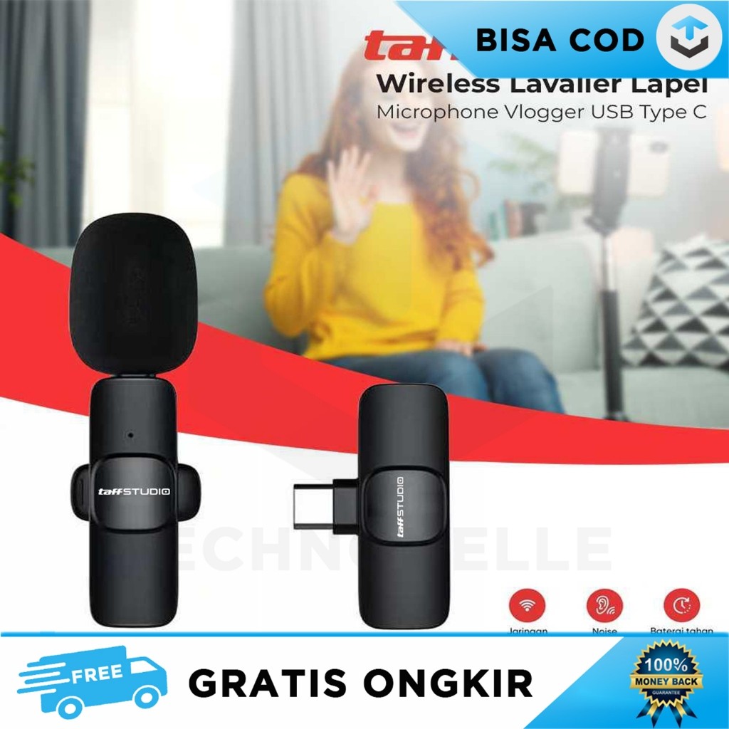 MICROPHONE WIRELESS TAFFSTUDIO MIC YOUTUBER SUARA JERNIH SUARA JERNIH