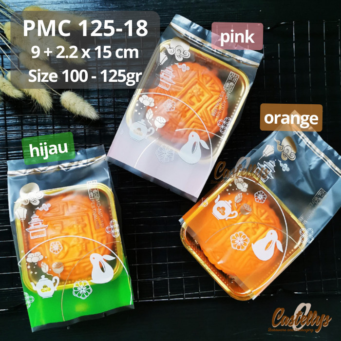 

BEBAS ONGKIR - Plastik Mooncake 100gr - 125gr PMC 125-18 Pia Kue Bulan Snowskin Mochi