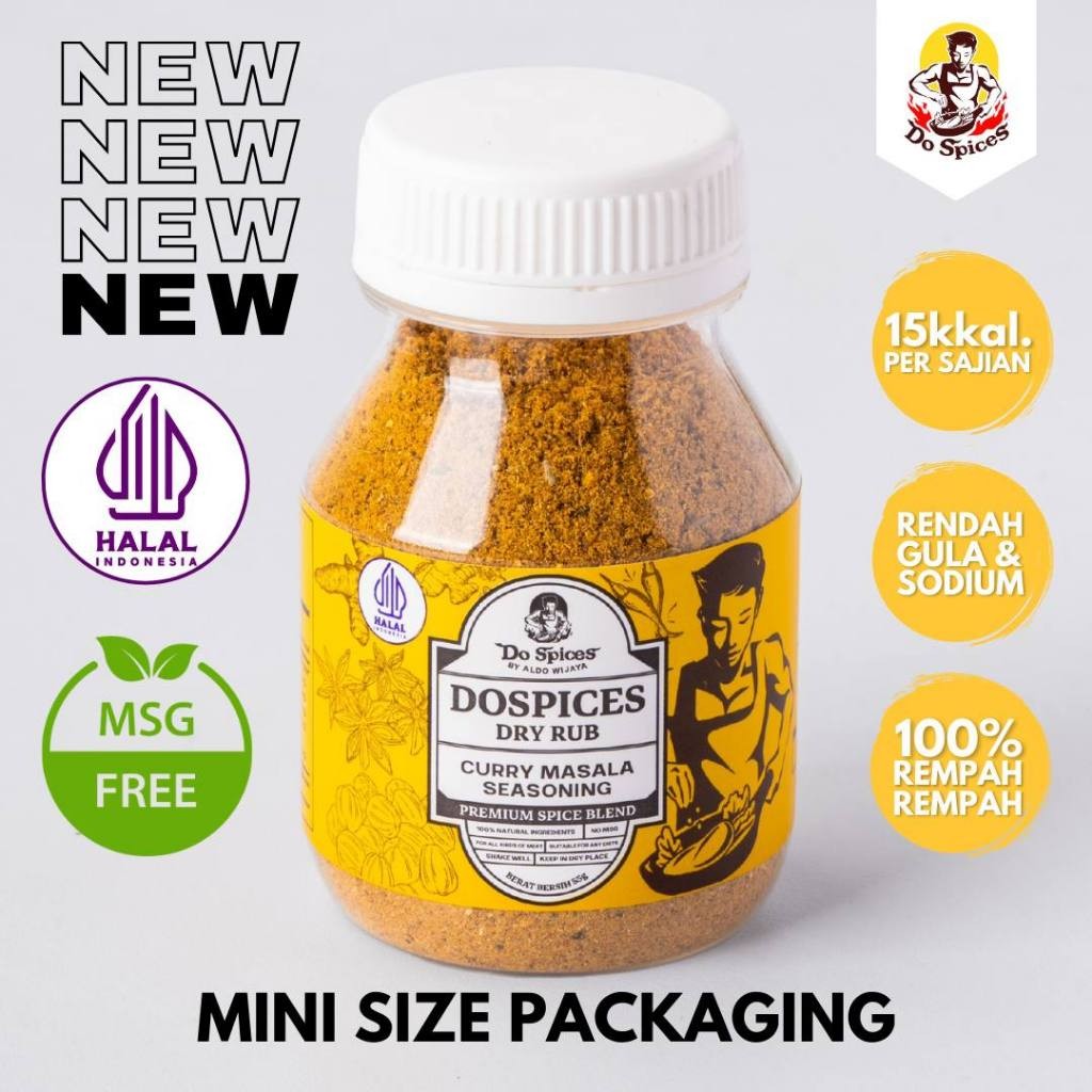 

Dospices [Ni Size] Healthy Dry Rub Bumbu Marinasi Rendah Kal [Curry Masala Seasoning]