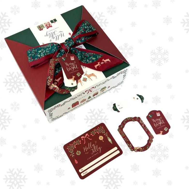 

5 Set Box Jinjing 22X22X7 Cm 20X20X8 Cm Twilly Natal Glory Mrkt