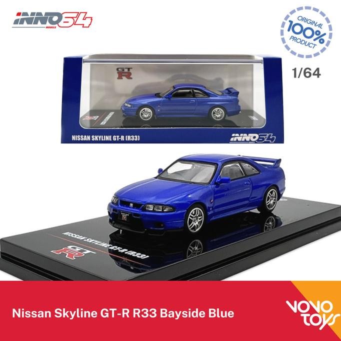 Inno 1/64 Nissan Skyline GT-R R33 Bayside Blue Inno64